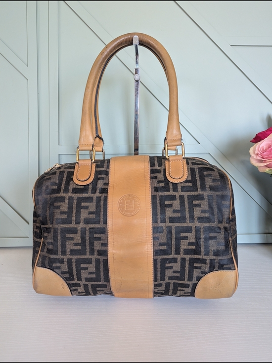 Fendi Handbags - Vintage Fendi Zucca Monogram Boston Bag